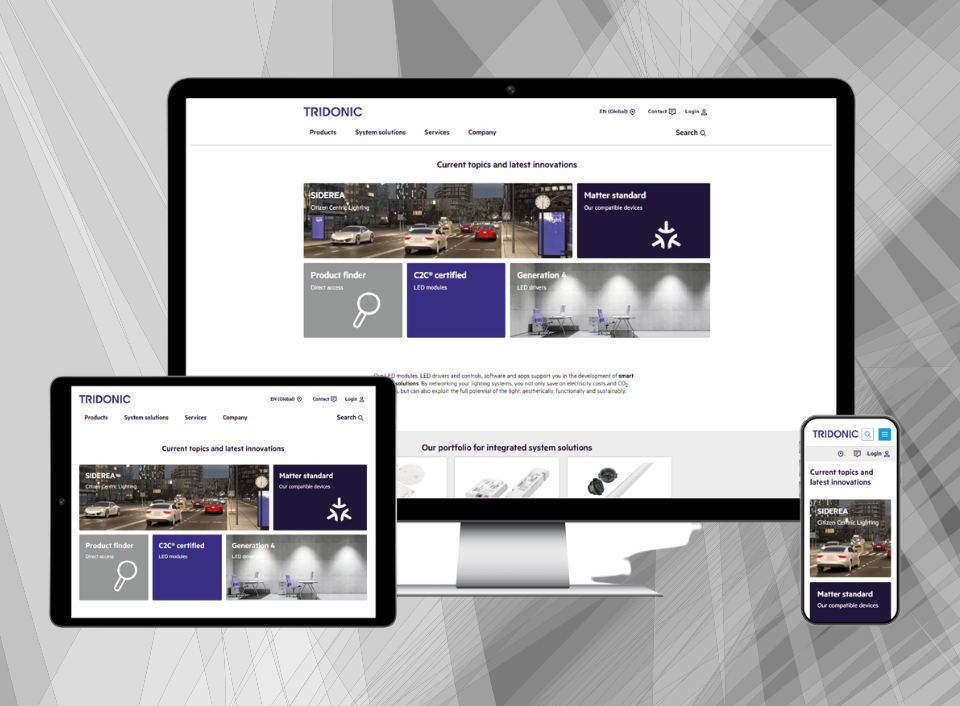 From a Website to a Customer Experience Platform – New, Intuitive Tridonic Website with Integrated eShop