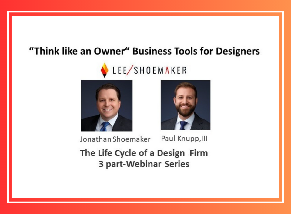 Read more about the article BOL Session 1 Registration: “Think like an Owner” Business Tools for Designers